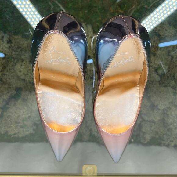 CHRISTIAN LOUBOUTIN Kate 100 Pink Blue Ombre Speechio Degrade Pumps - Picture 5 of 10